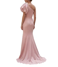 Terani Couture One Shoulder Asymmetric Mermaid Gown