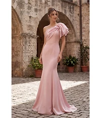 Terani Couture One Shoulder Asymmetric Mermaid Gown