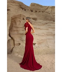 Terani Couture One Shoulder Asymmetric Mermaid Gown