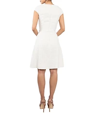 Terani Couture Short Cap Sleeve Dress
