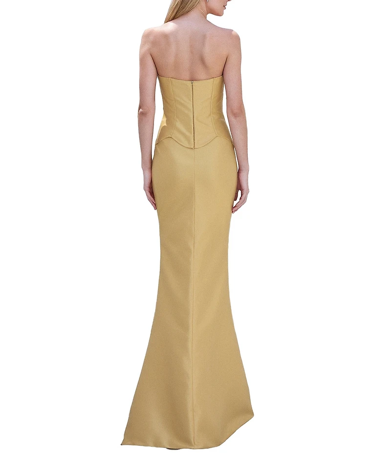 Terani Couture Strapless Sweetheart Neckline Mikado Gown