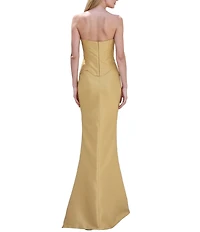 Terani Couture Strapless Sweetheart Neckline Mikado Gown