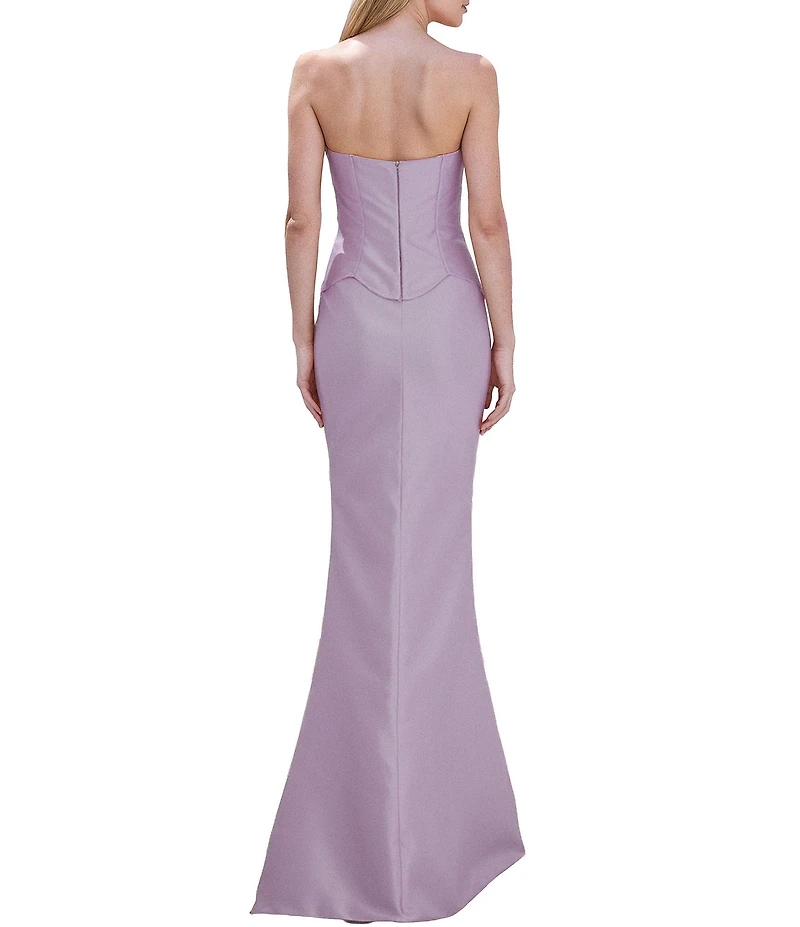 Terani Couture Strapless Sweetheart Neckline Mikado Gown