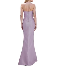 Terani Couture Strapless Sweetheart Neckline Mikado Gown