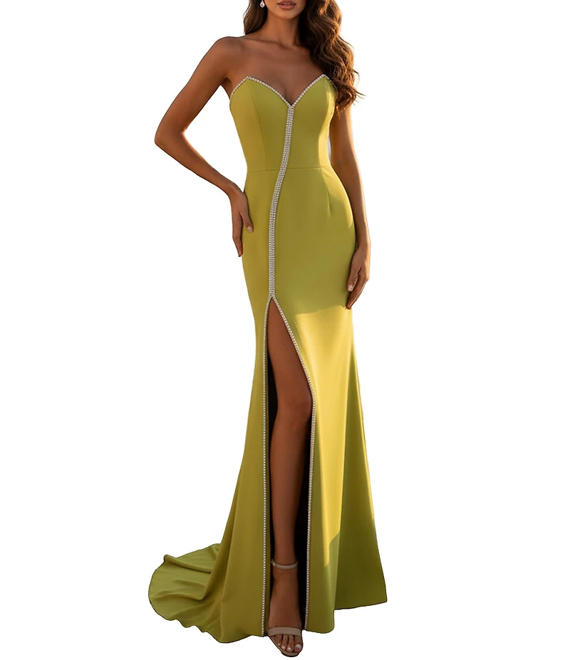 Terani Couture Sweetheart Scuba Column Gown