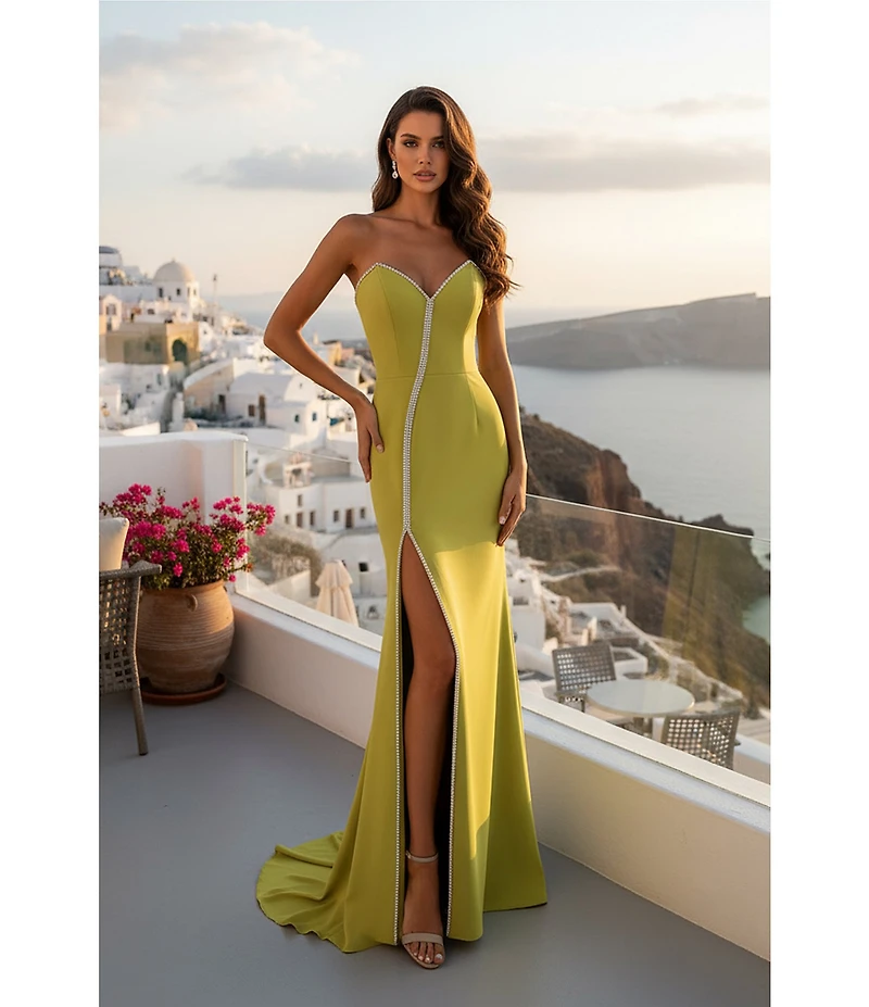 Terani Couture Sweetheart Scuba Column Gown