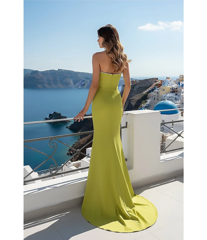 Terani Couture Sweetheart Scuba Column Gown