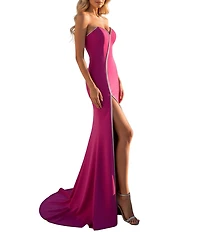Terani Couture Sweetheart Scuba Column Gown