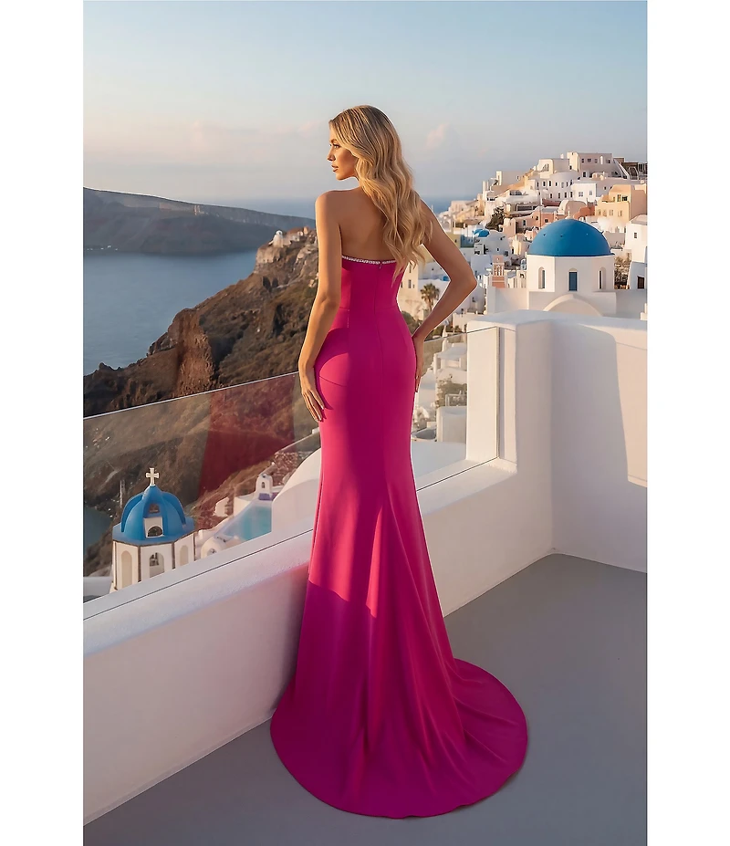 Terani Couture Sweetheart Scuba Column Gown