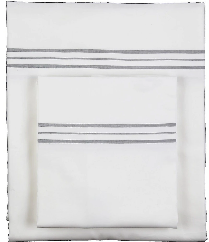 The Art of Home from Ann Gish Hem Stripe Sheet Set