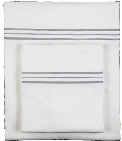 The Art of Home from Ann Gish Hem Stripe Sheet Set