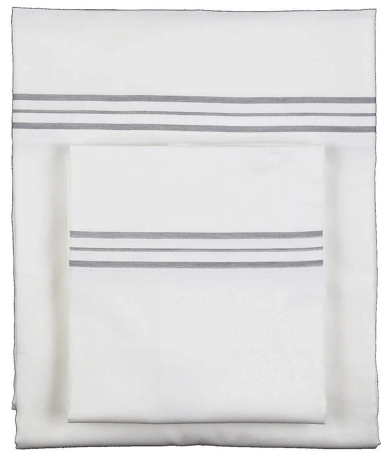 The Art of Home from Ann Gish Hem Stripe Sheet Set