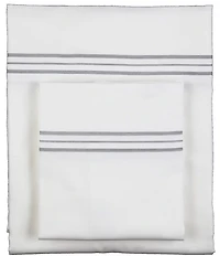 The Art of Home from Ann Gish Hem Stripe Sheet Set
