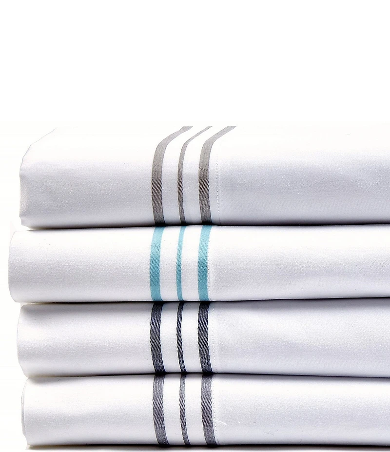 The Art of Home from Ann Gish Hem Stripe Sheet Set