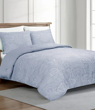 The Art of Home from Ann Gish Printemps Jacquard Pattern Comforter Mini Set