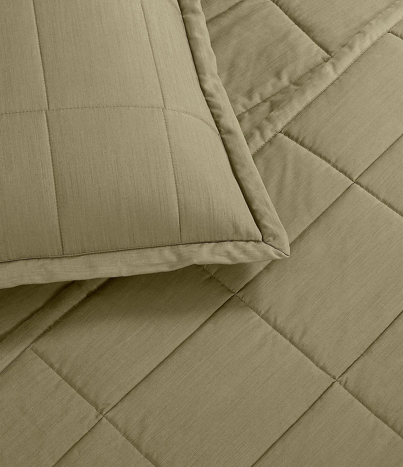 The Art Of Home From Ann Gish Slub Tencel Quilted Coverlet Mini Set