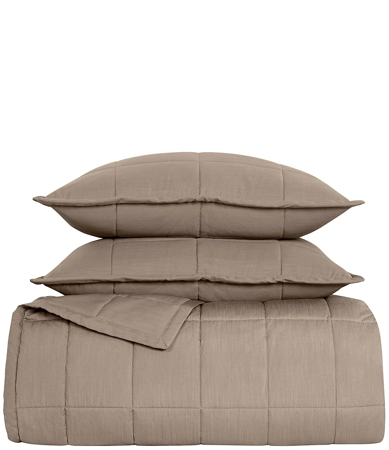 The Art Of Home From Ann Gish Slub Tencel Quilted Coverlet Mini Set