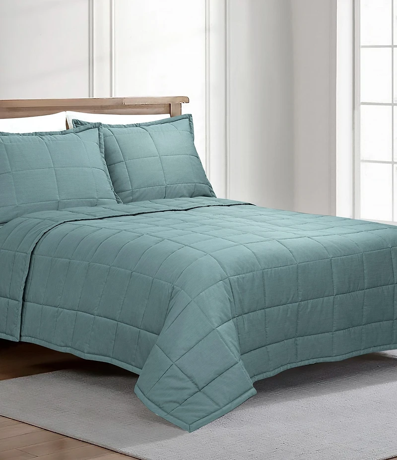 The Art Of Home From Ann Gish Slub Tencel Quilted Coverlet Mini Set