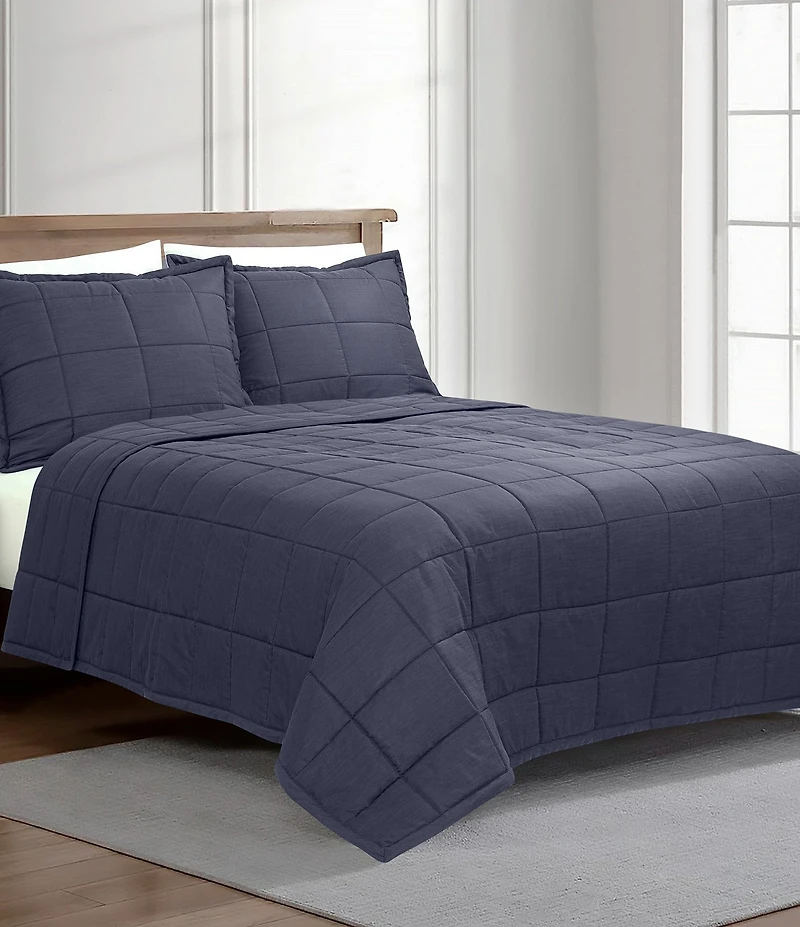 The Art Of Home From Ann Gish Slub Tencel Quilted Coverlet Mini Set