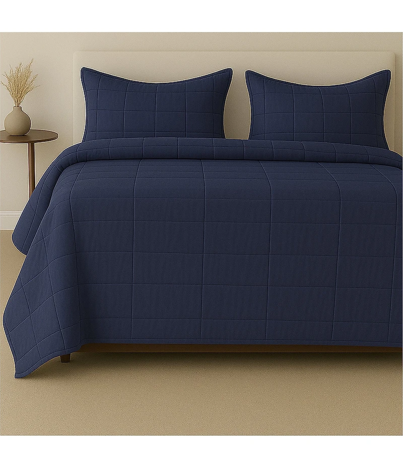 The Art Of Home From Ann Gish Slub Tencel Quilted Coverlet Mini Set