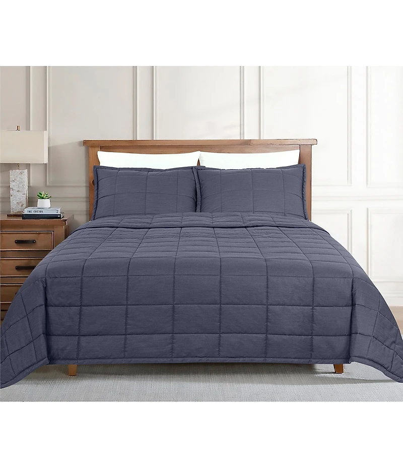 The Art Of Home From Ann Gish Slub Tencel Quilted Coverlet Mini Set