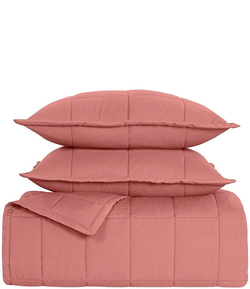 The Art Of Home From Ann Gish Slub Tencel Quilted Coverlet Mini Set