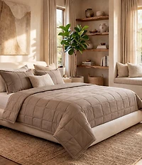 The Art Of Home From Ann Gish Slub Tencel Quilted Coverlet Mini Set