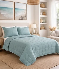 The Art Of Home From Ann Gish Slub Tencel Quilted Coverlet Mini Set