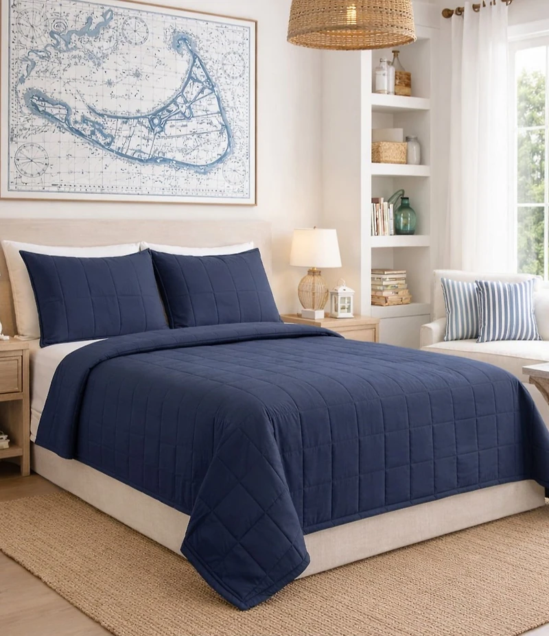 The Art Of Home From Ann Gish Slub Tencel Quilted Coverlet Mini Set