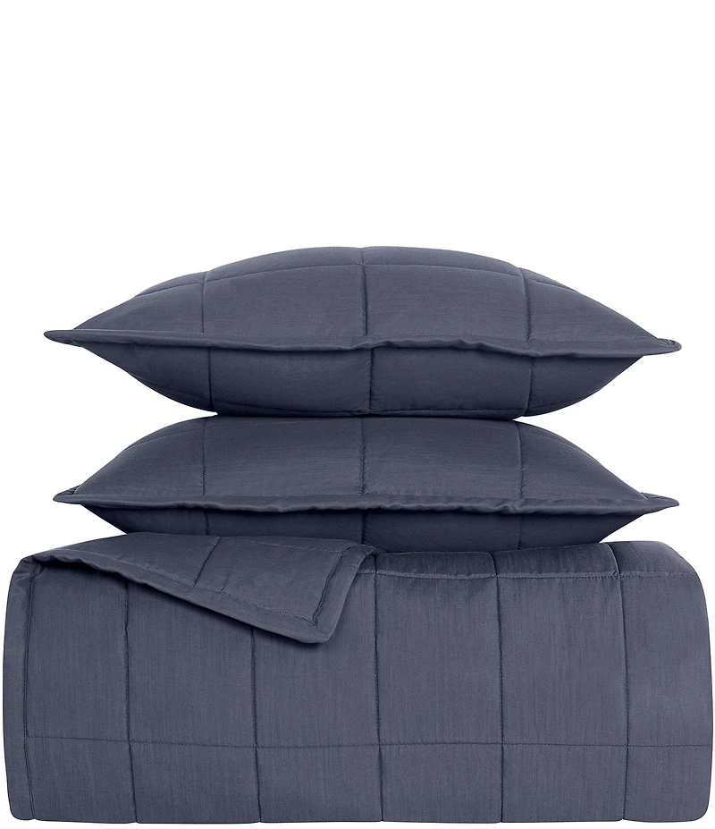 The Art Of Home From Ann Gish Slub Tencel Quilted Coverlet Mini Set