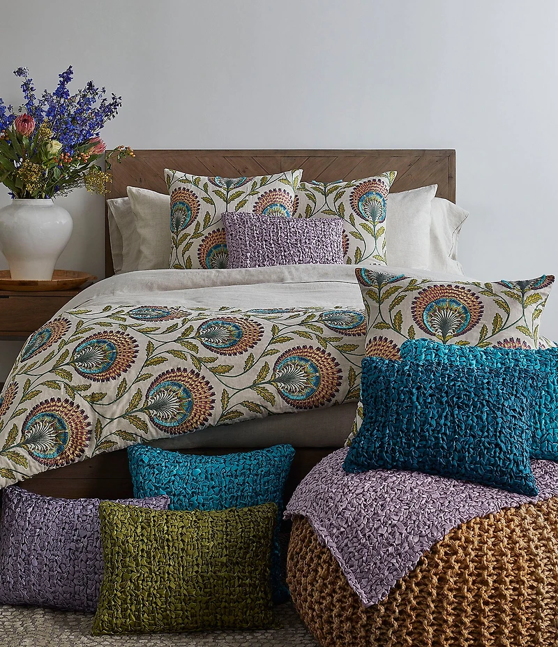 The Art of Home from Ann Gish Tavus Embroidered Square Pillow