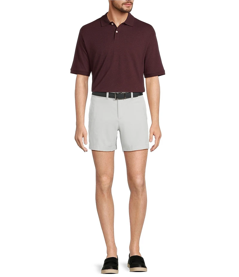 Roundtree & Yorke The Cloud Short 5#double; Straight Fit Flat Front Stretch Washed Chino Shorts