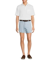 Roundtree & Yorke The Cloud Short 5#double; Straight Fit Flat Front Stretch Washed Chino Shorts