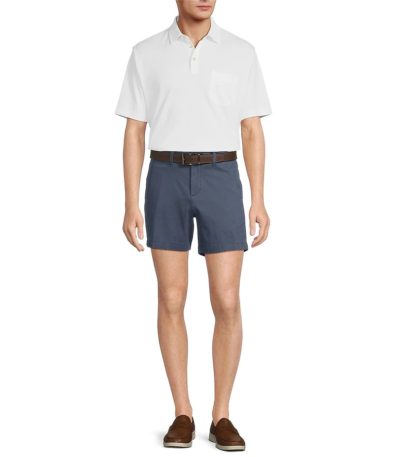 Roundtree & Yorke The Cloud Short 5#double; Straight Fit Flat Front Stretch Washed Chino Shorts