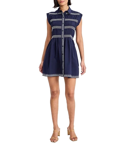The Good Journey Button Down Mini Shirt Dress