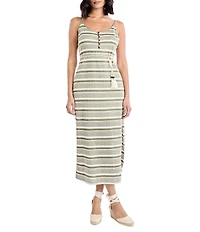 The Good Journey Crochet Midi Dress With Self Tie