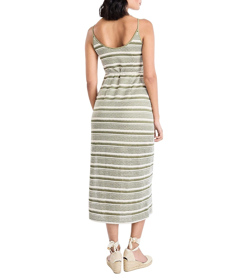 The Good Journey Crochet Midi Dress With Self Tie