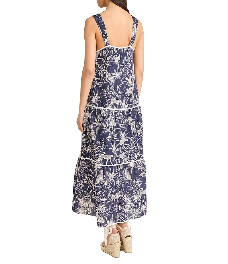 The Good Journey Printed Linen Maxi Dress