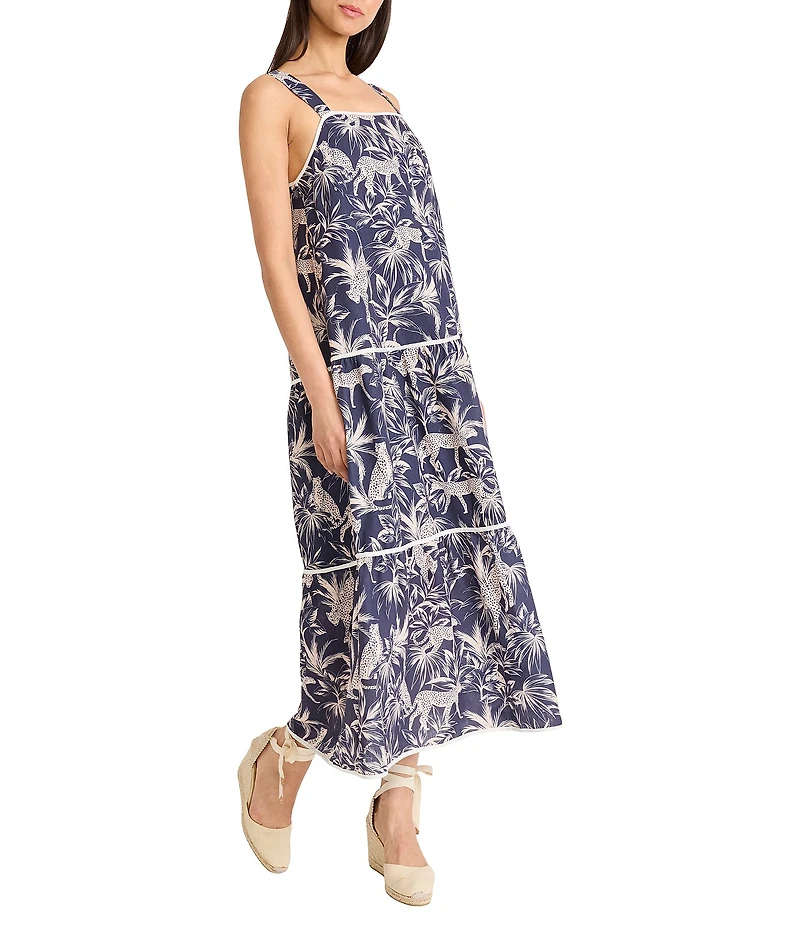 The Good Journey Printed Linen Maxi Dress