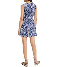 The Good Journey Printed Square Neck Sleeveless Mini Dress