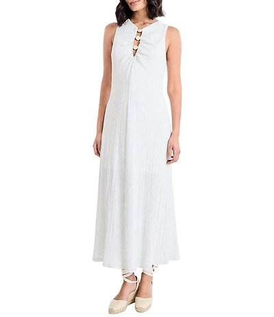 The Good Journey Sleeveless Keyhole Neckline Midi Dress