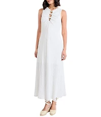 The Good Journey Sleeveless Keyhole Neckline Midi Dress