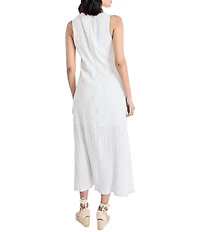 The Good Journey Sleeveless Keyhole Neckline Midi Dress