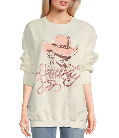 The Laundry Room Howdy Queen Crewneck Relaxed Sweatshirt