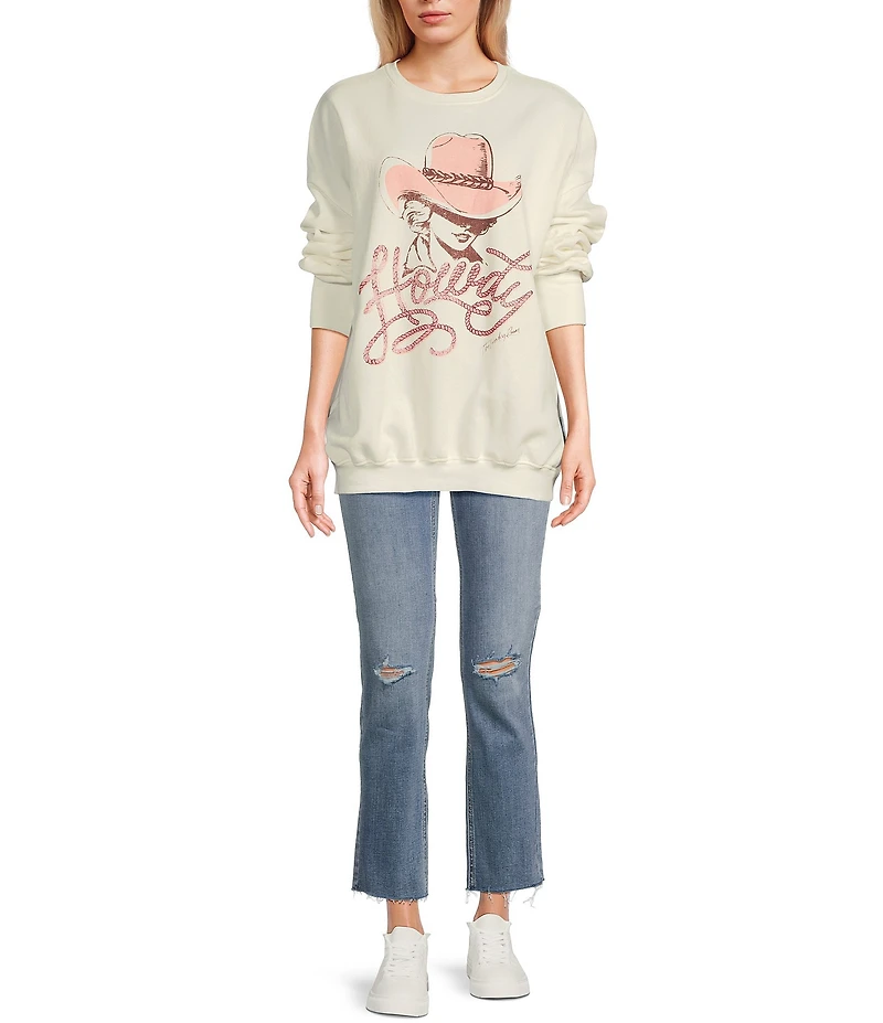 The Laundry Room Howdy Queen Crewneck Relaxed Sweatshirt