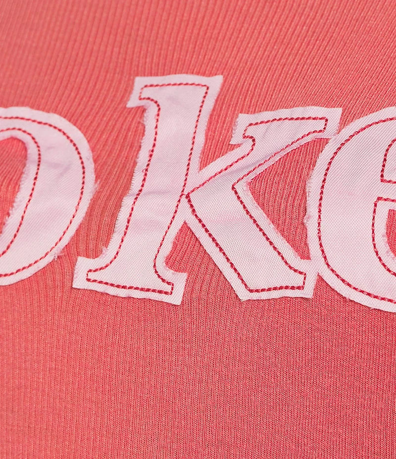 The Laundry Room Short Sleeve Patch Coke Crop Top