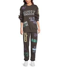 The Mayfair Group All Over Affirmations Coordinating Sweatpants