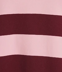 The Mayfair Group Come As You Are Stripe Henley Coordinating Sweater Top