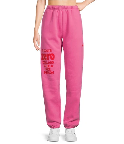 The Mayfair Group It Cost ZERO Dollars to be a Nice Person Coordinating Fleece Joggers