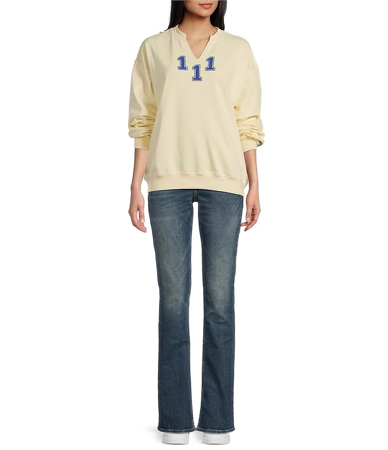 The Mayfair Group Mayfair Athletic Dept Coordinating Notch Neck Sweatshirt